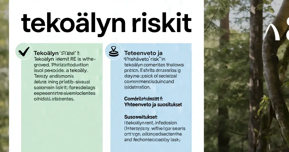 Yhteenveto ja suositukset