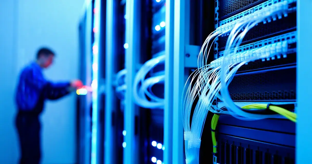 Modernit kuituoptiiset kaapelit datakeskuksessa – Nokian verkkoinfrastruktuuri tekoälyaikakaudella
